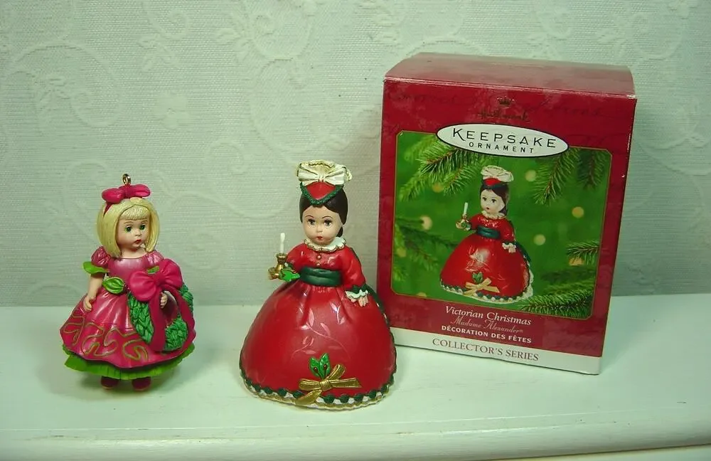 2 HALLMARK ORNAMENTS-MADAME ALEXANDER SERIES-#6-2001 & #14 FROM 2009